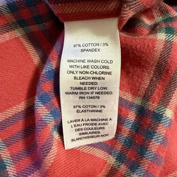 Vineyard Vines Slim Longshore Flannel Shirt | Men's Size L | Coastal Cabincore - Picture 7 of 7